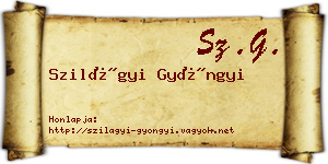 Szilágyi Gyöngyi névjegykártya