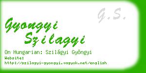 gyongyi szilagyi business card